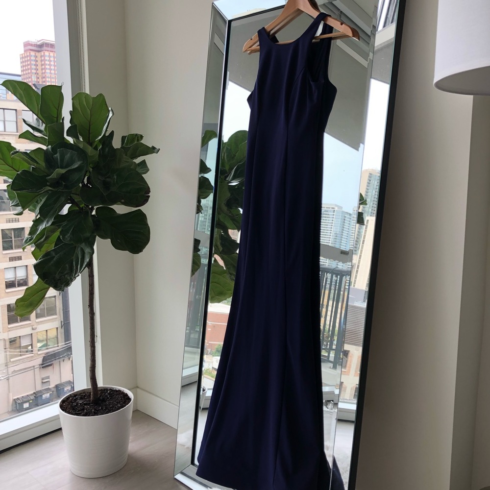 Navy blue long dress